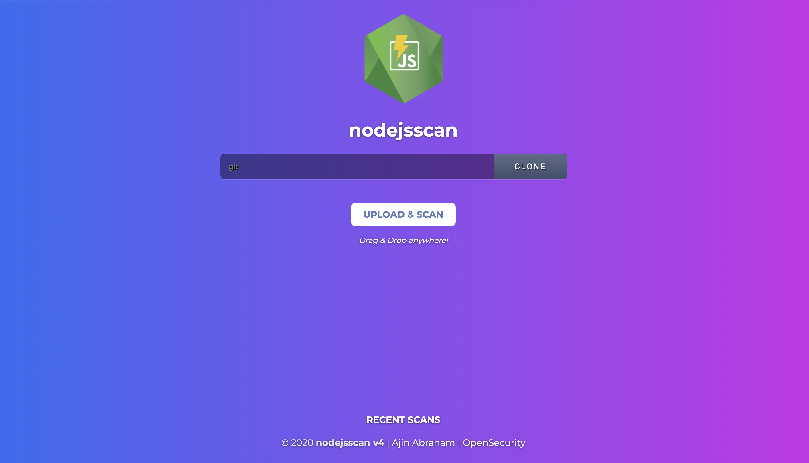 nodejsscan upload file